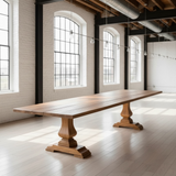 Pedestal Wood Rustic Dining Table | Handcrafted in the USA | Free Shipping!