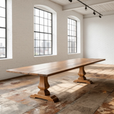 Pedestal Wood Rustic Dining Table | Handcrafted in the USA | Free Shipping!