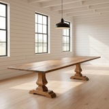 Pedestal Wood Rustic Dining Table | Handcrafted in the USA | Free Shipping!