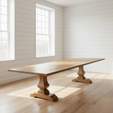 Pedestal Wood Rustic Dining Table | Handcrafted in the USA | Free Shipping!