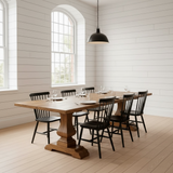 Pedestal Wood Rustic Dining Table | Handcrafted in the USA | Free Shipping!