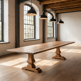 Pedestal Wood Rustic Dining Table | Handcrafted in the USA | Free Shipping!